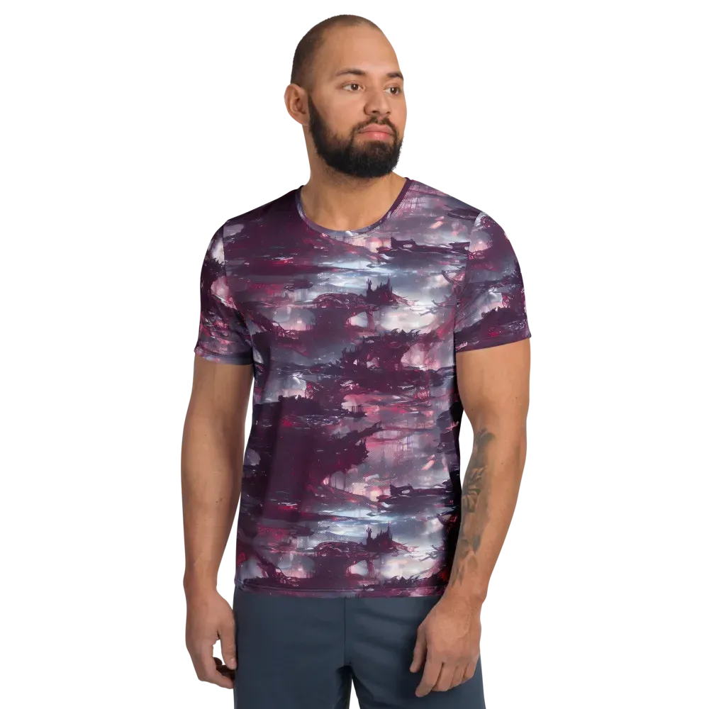 Twilight Fortresses on Men's Athletic T-Shirt — Front