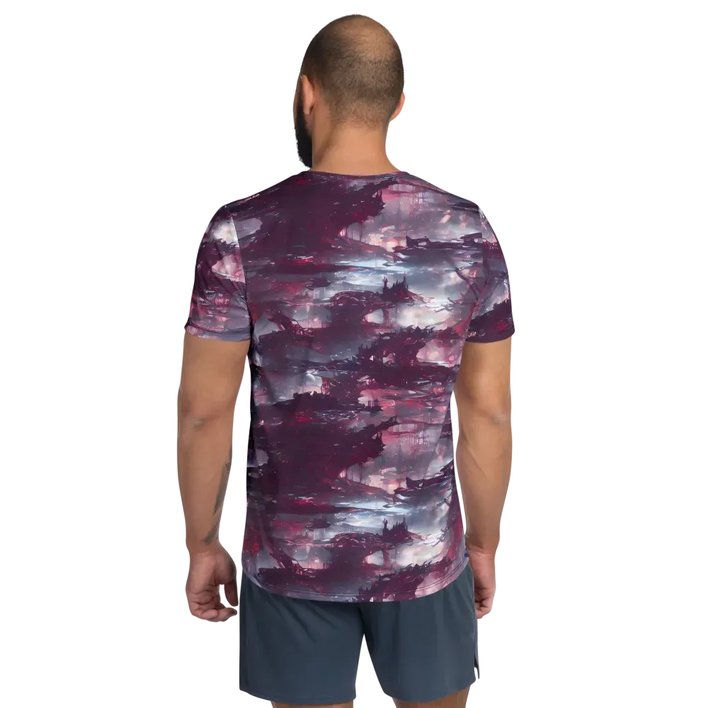 Twilight Fortresses on Men's Athletic T-Shirt — Back