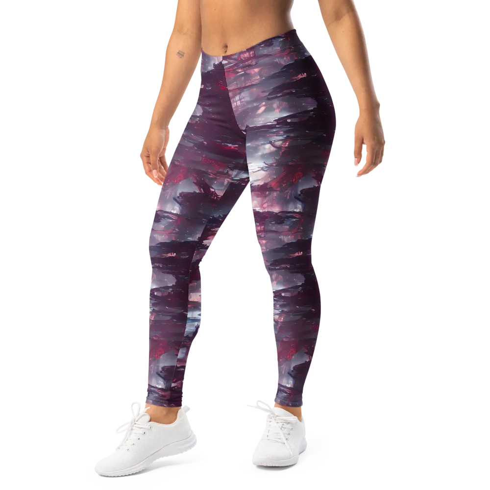 Twilight Fortresses on Leggings — Left Front