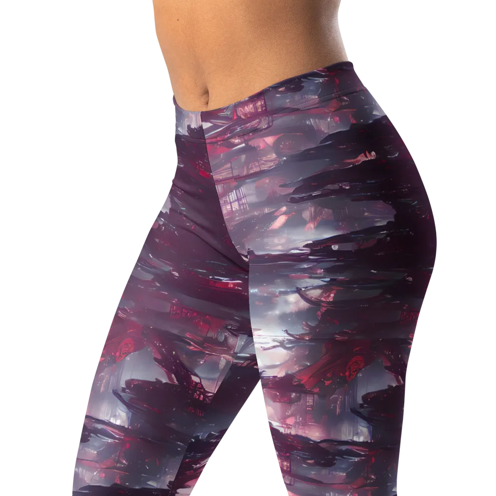 Twilight Fortresses on Leggings — Left Front