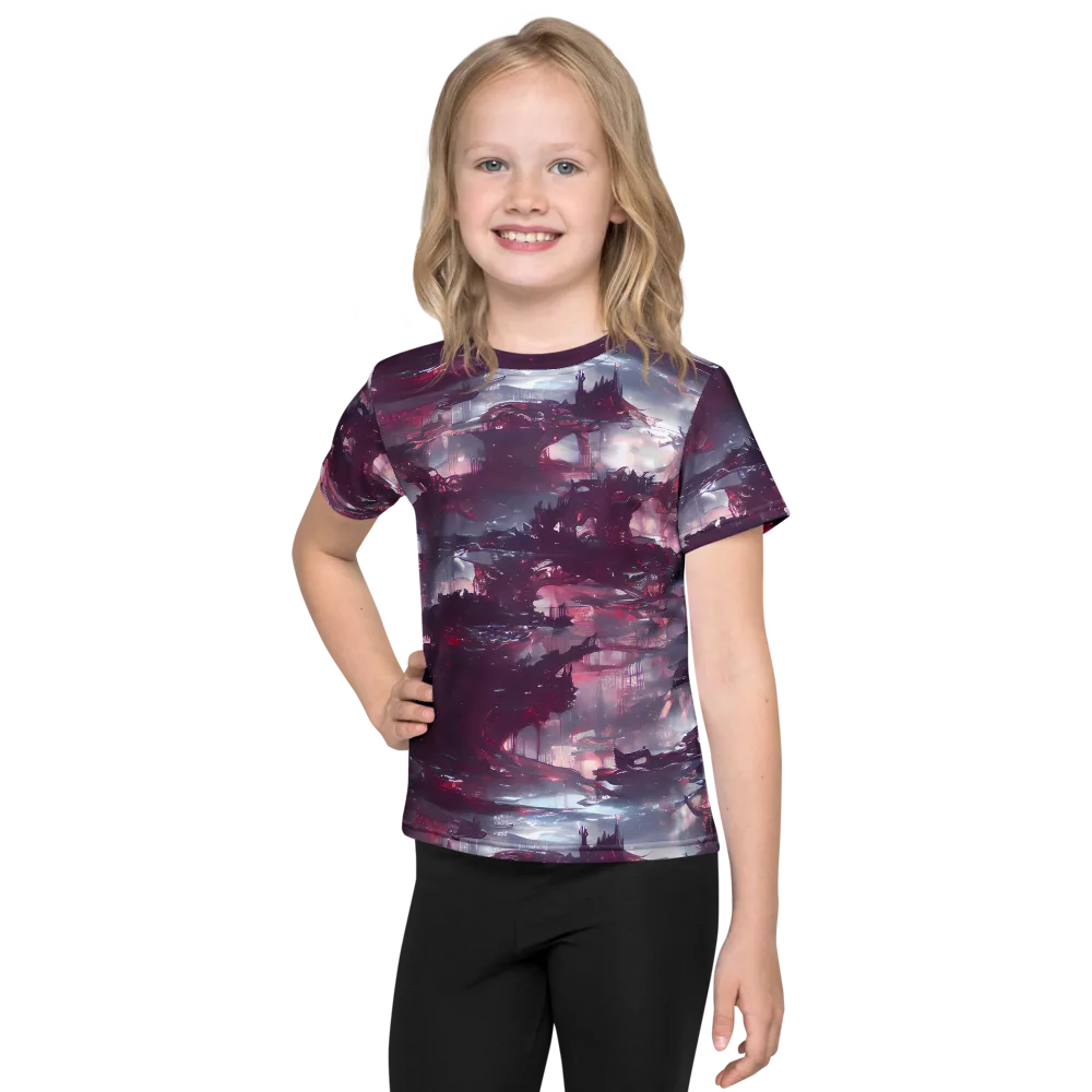 Twilight Fortresses on Kids Crew Neck T-Shirt — Front