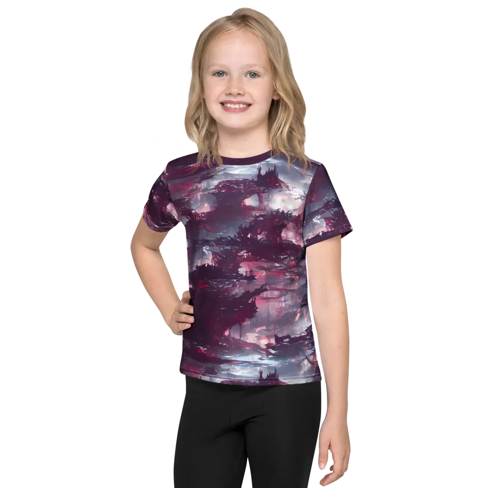 Twilight Fortresses on Kids Crew Neck T-Shirt — Front
