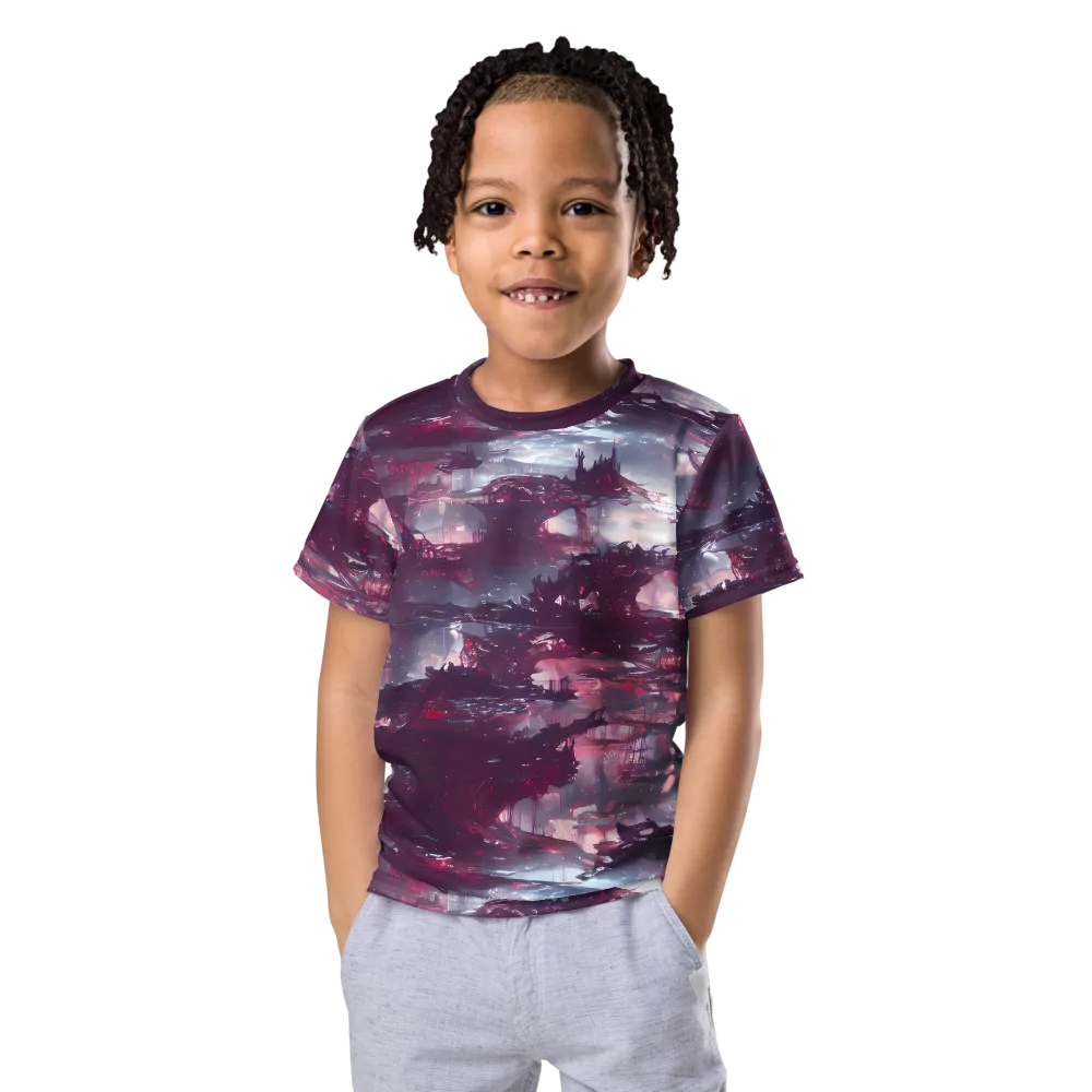 Twilight Fortresses on Kids Crew Neck T-Shirt — Front