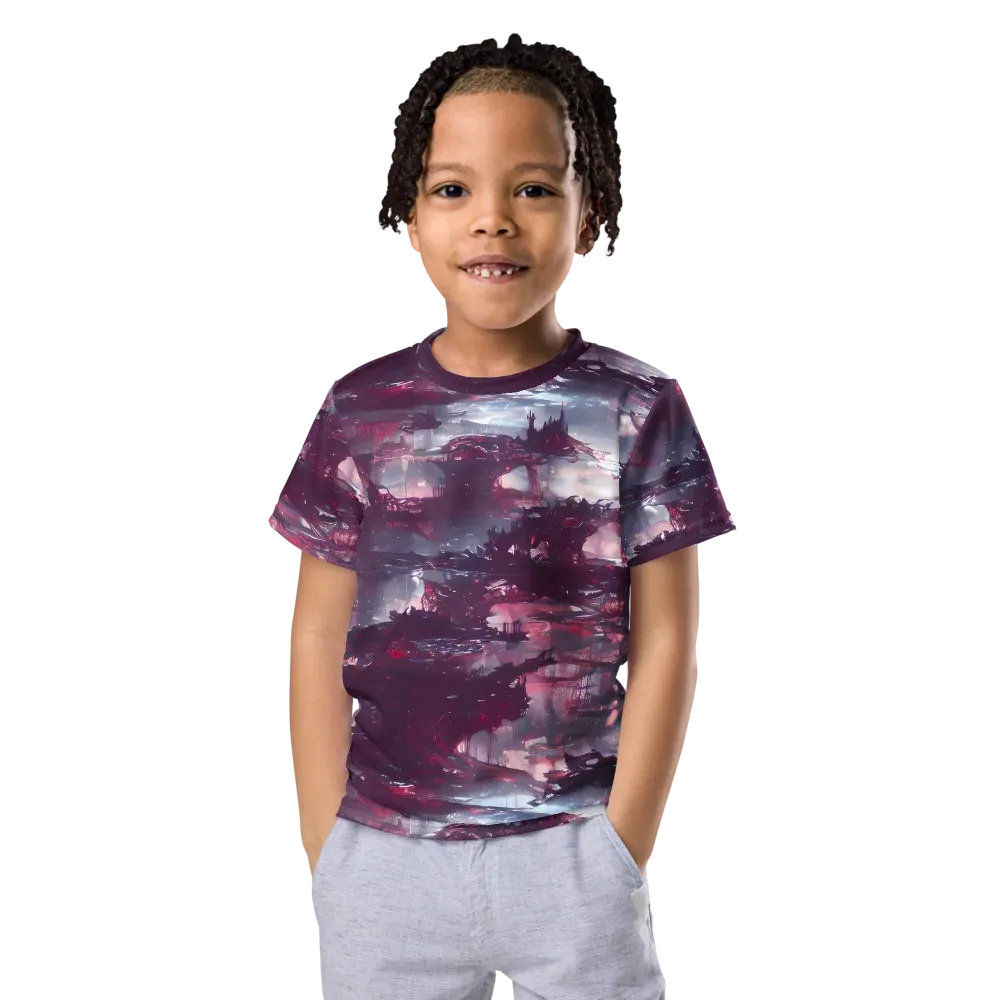 Twilight Fortresses on Kids Crew Neck T-Shirt — Front