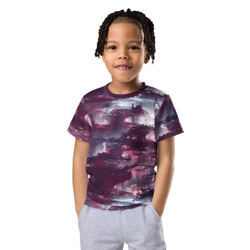 Twilight Fortresses on a Kids Crew Neck T-Shirt