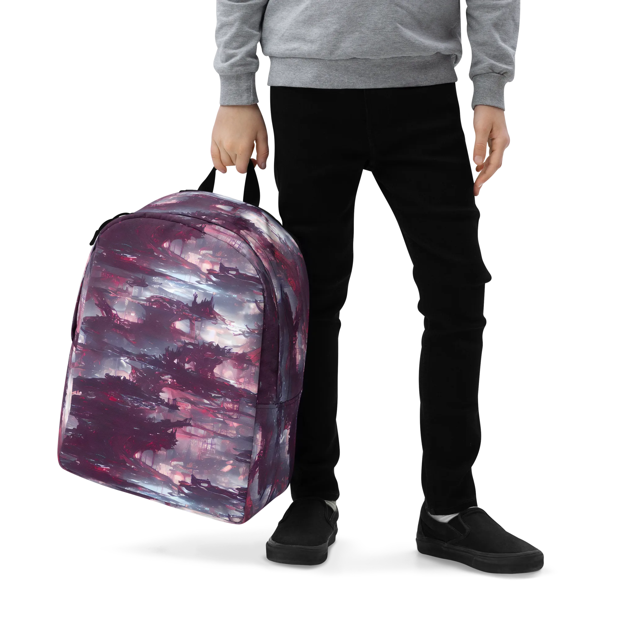 Twilight Fortresses on Minimalist Backpack — Zoomed-in