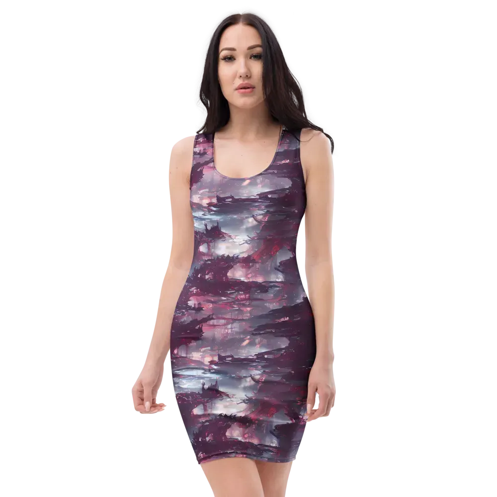 Twilight Fortresses on Bodycon Dress — Front