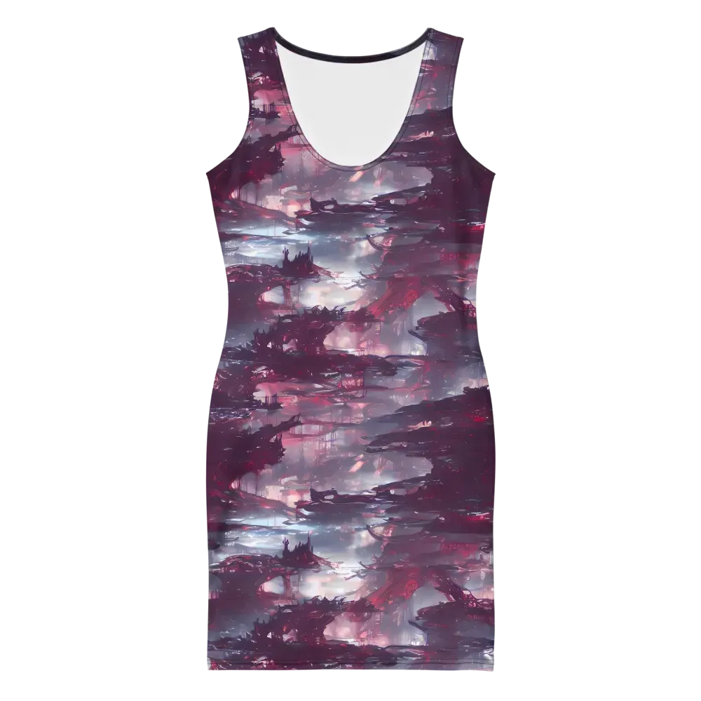 Twilight Fortresses on Bodycon Dress — Front