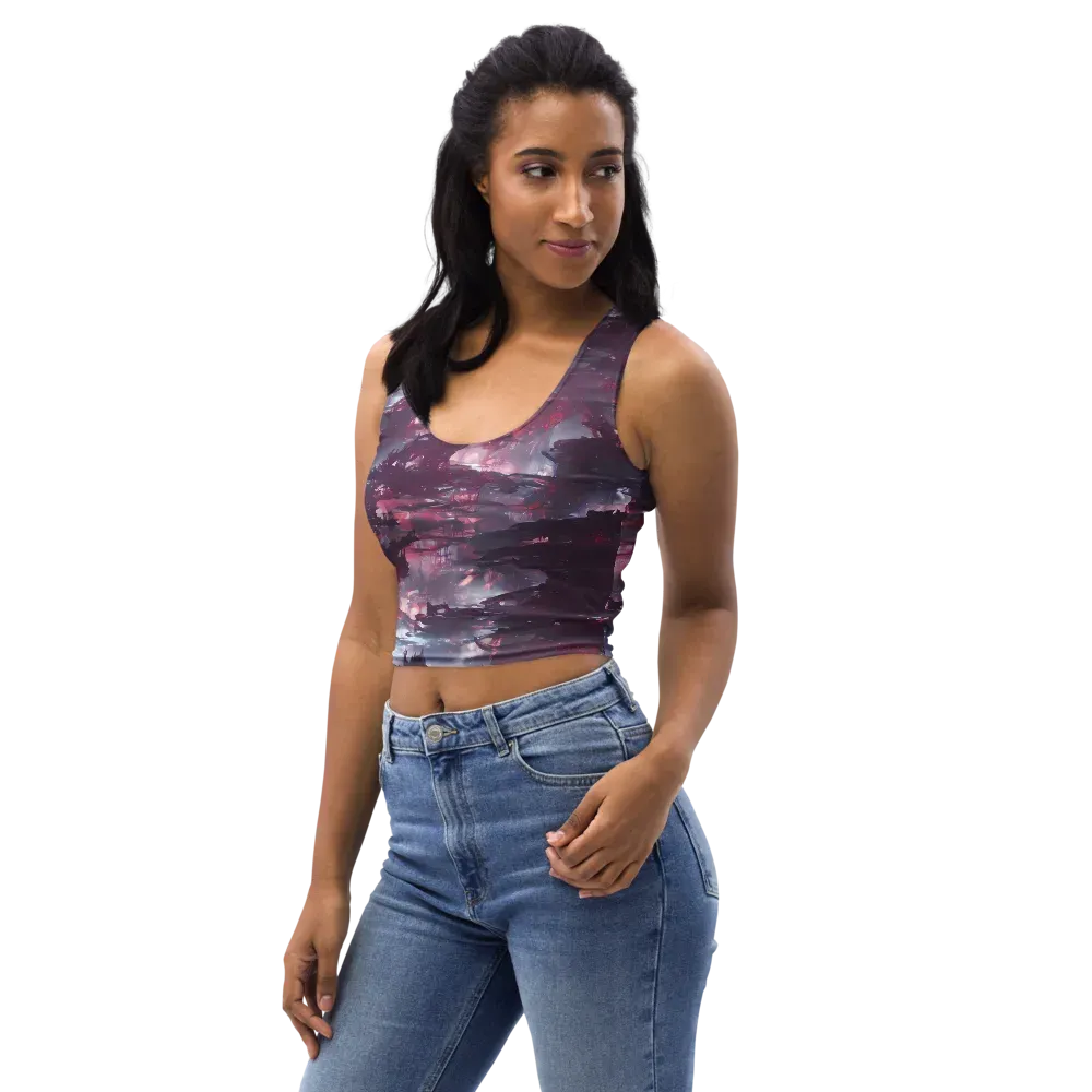 Twilight Fortresses on Crop Top — Left Front
