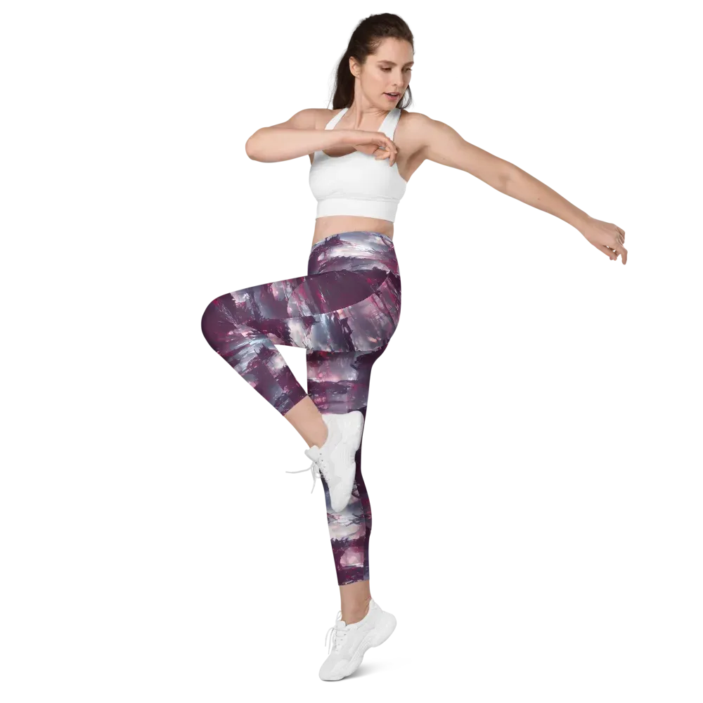 Twilight Fortresses on Leggings with Pockets — Left Front