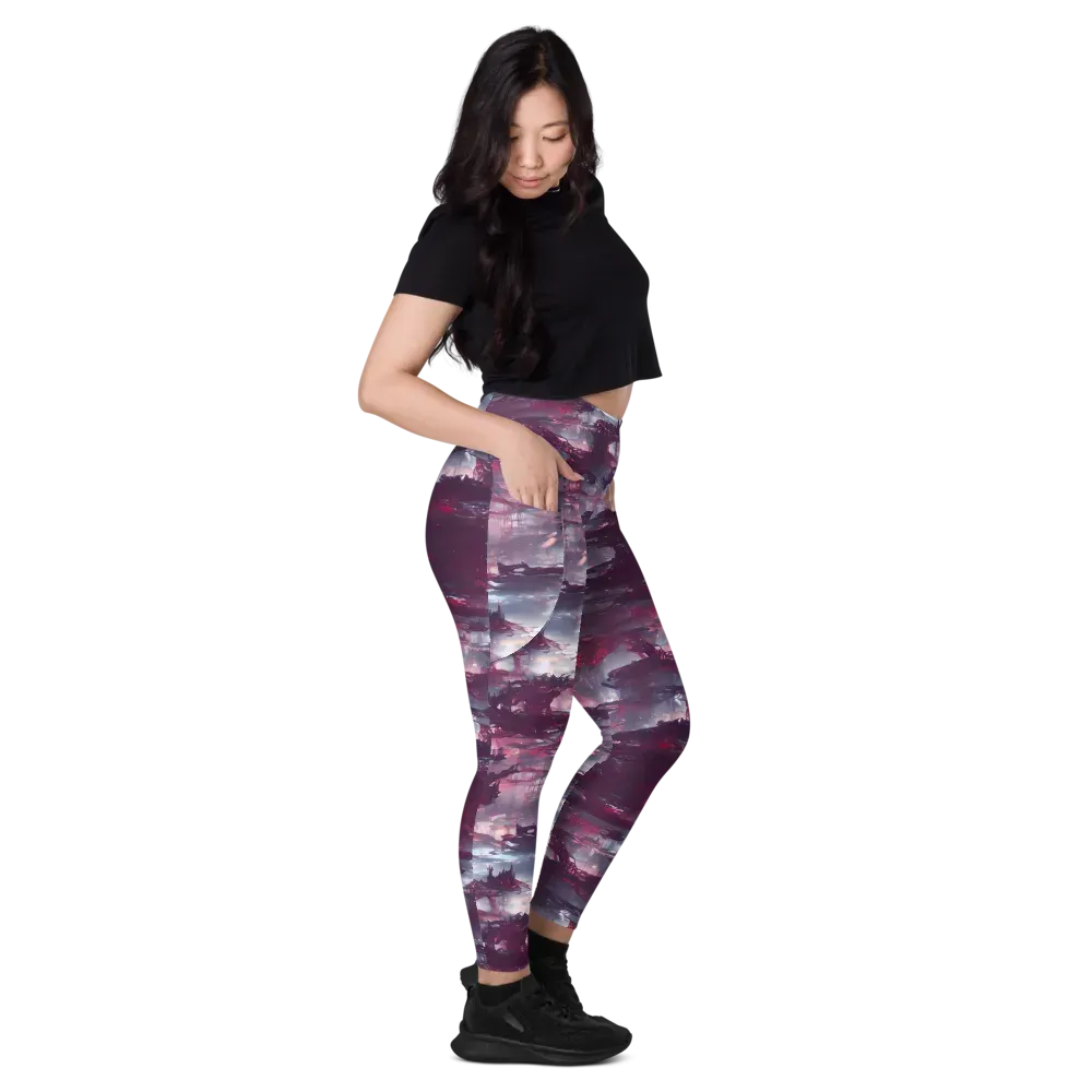 Twilight Fortresses on Leggings with Pockets — Right