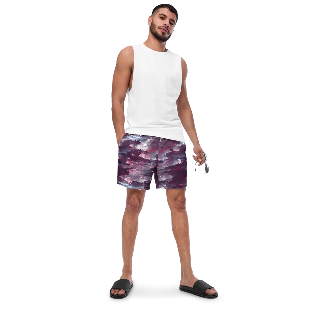 Twilight Fortresses on Swim Trunks — Front