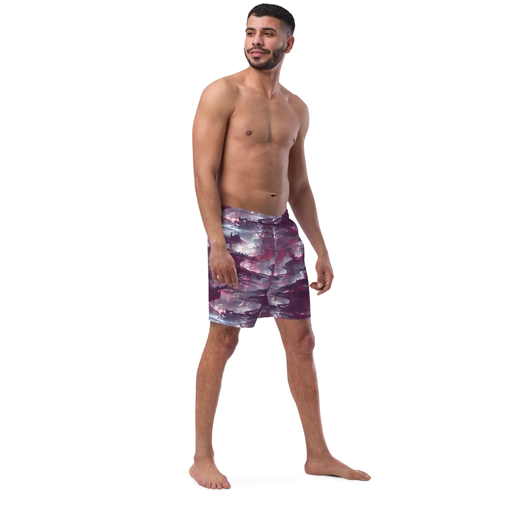 Twilight Fortresses on Swim Trunks — Right Front