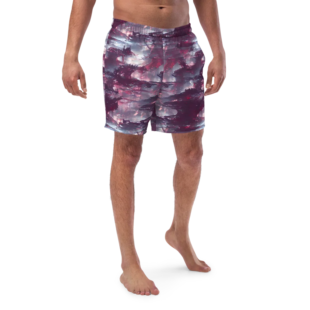 Twilight Fortresses on Swim Trunks — Front