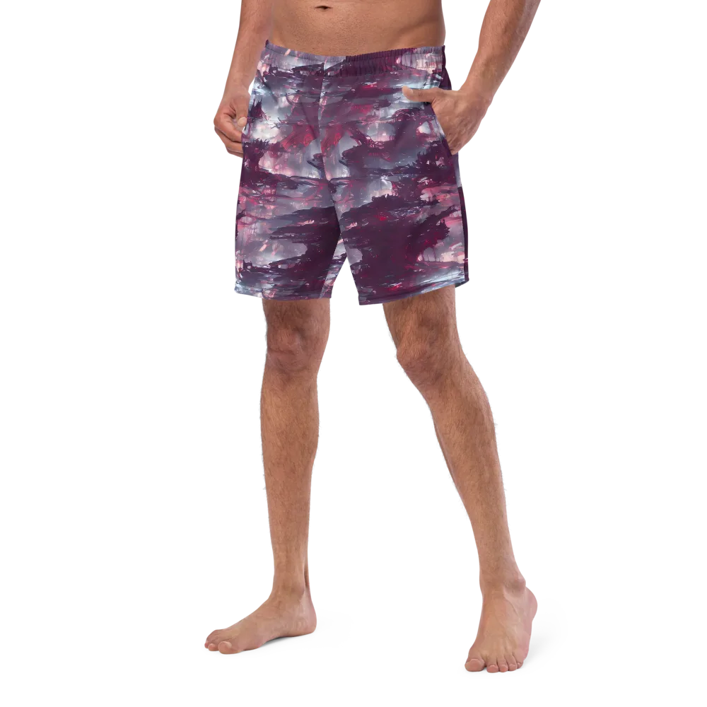 Twilight Fortresses on Swim Trunks — Left Front