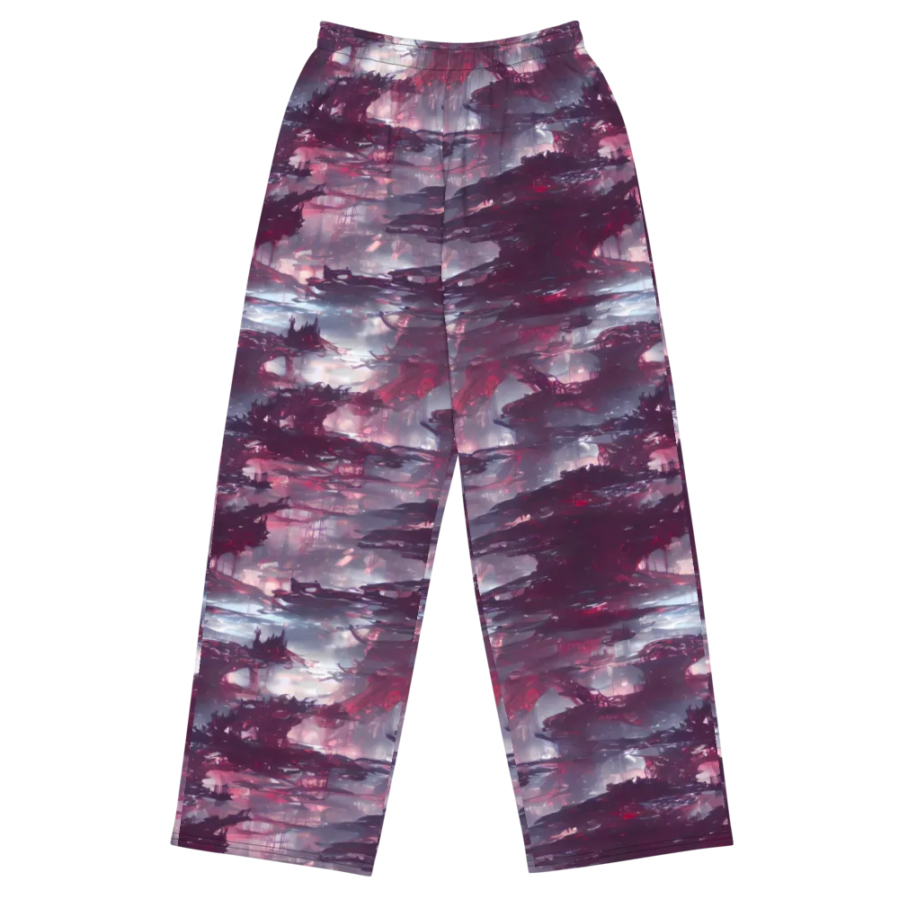 Twilight Fortresses on Wide-Leg Pants — Front