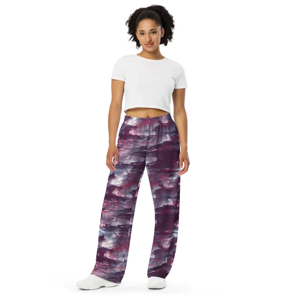 Twilight Fortresses on Wide-Leg Pants — Front