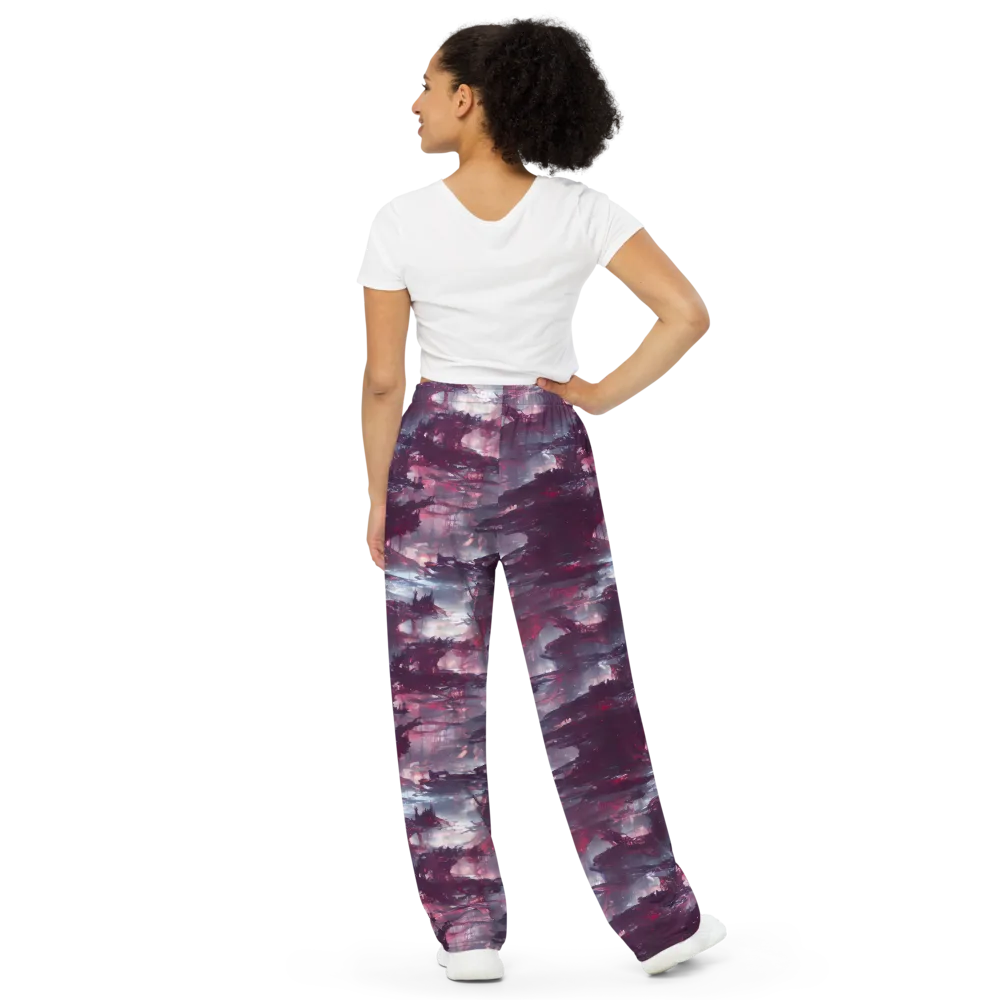 Twilight Fortresses on Wide-Leg Pants — Back