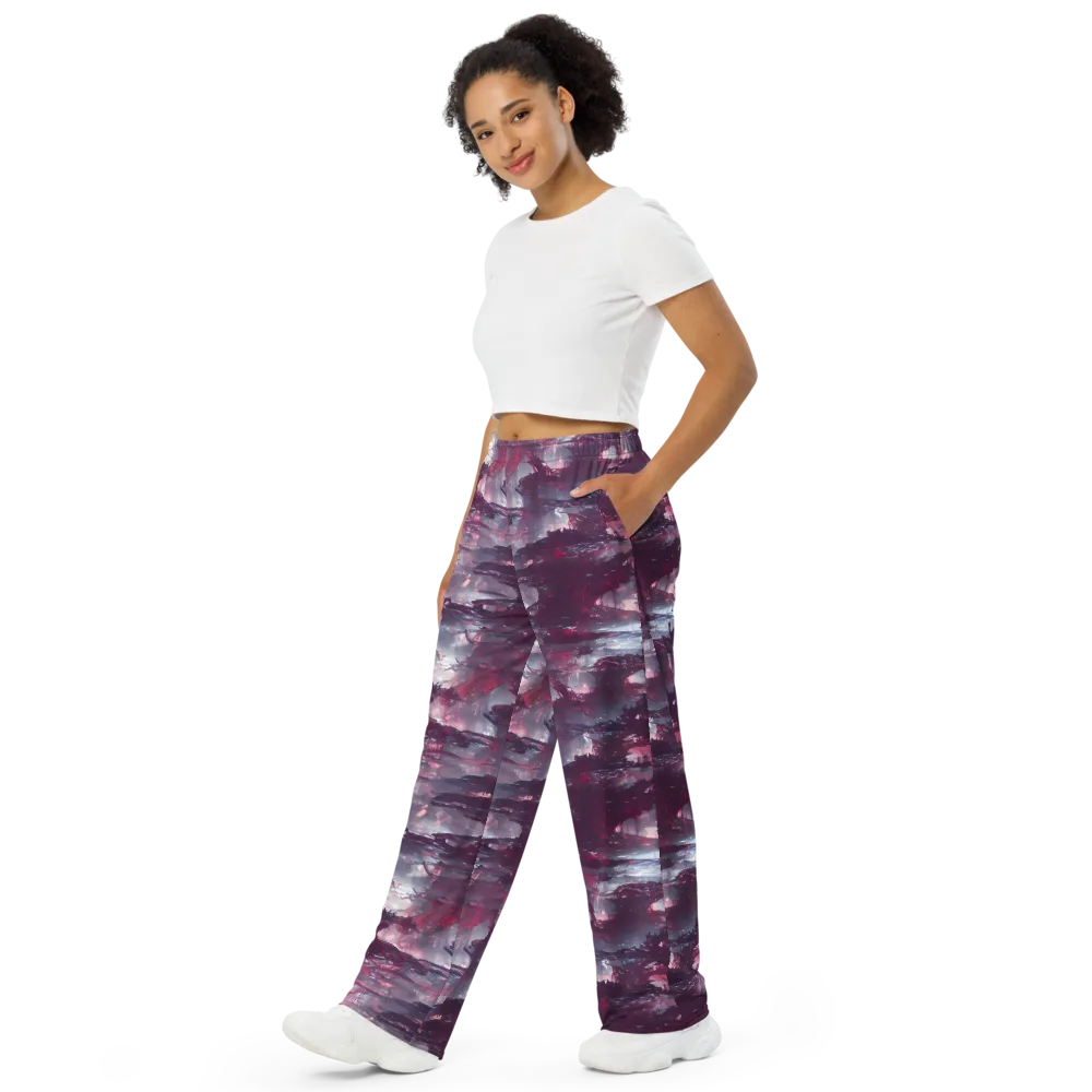 Twilight Fortresses on Wide-Leg Pants — Left Front