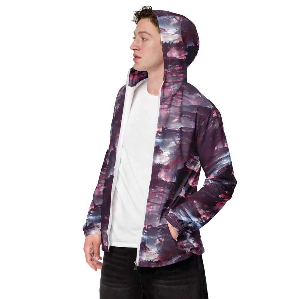 Twilight Fortresses on Men's Windbreaker — Left Front