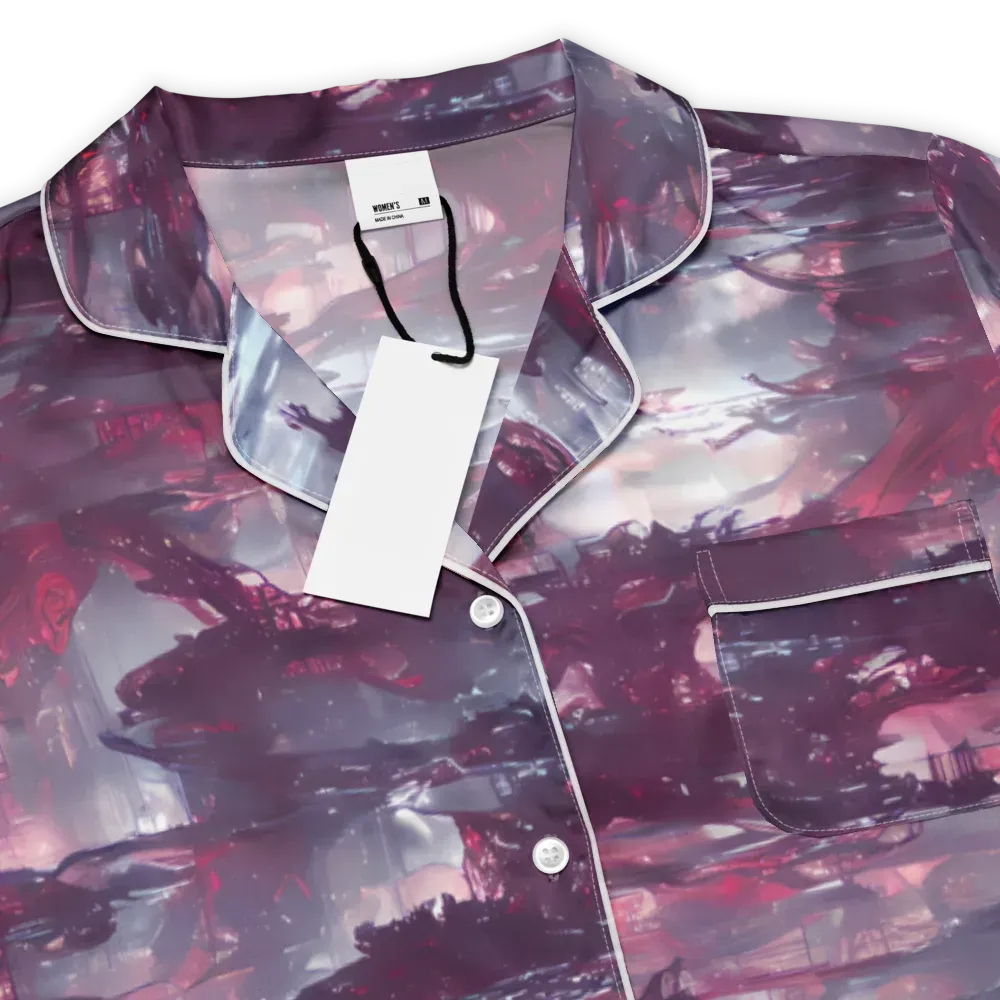 Twilight Fortresses on Women's Short Sleeve Pajama Top — Product details