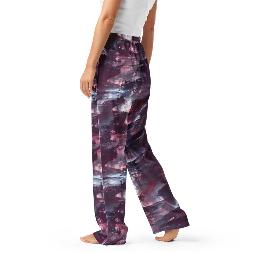 Twilight Fortresses on Women's Pajama Pants — Left