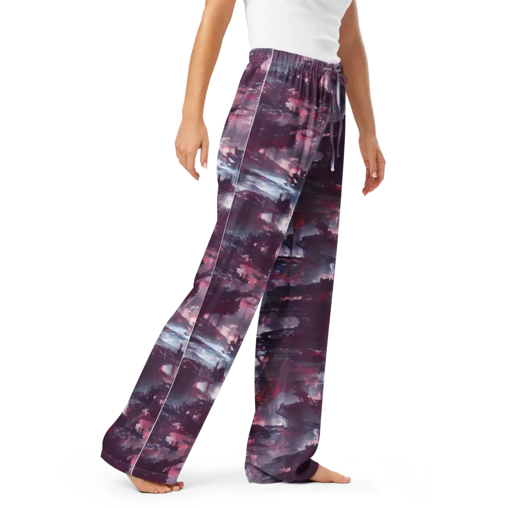 Twilight Fortresses on Women's Pajama Pants — Right Front