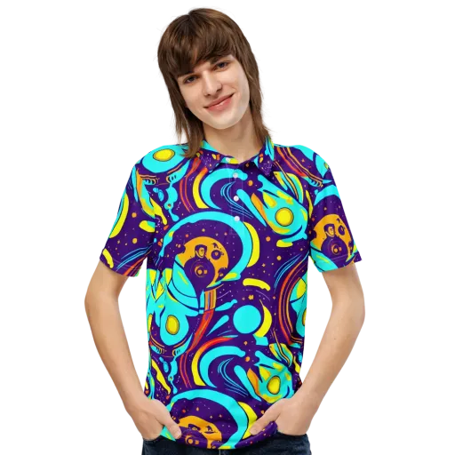 Blasted Bazaar on a Men's Slim Fit Polo Shirt