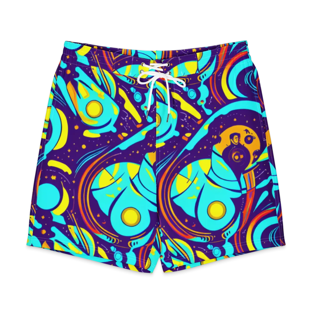 Blasted Bazaar on Men's Board Shorts — Front