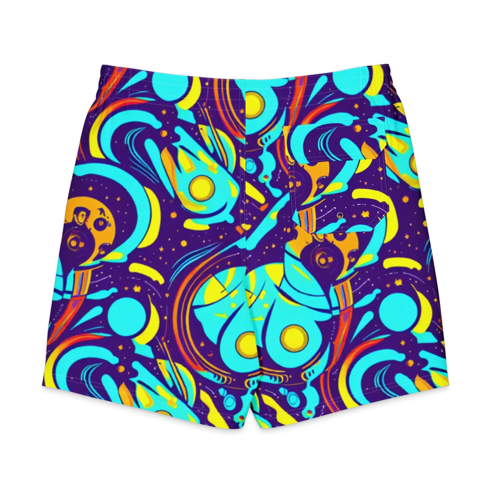 Blasted Bazaar on Men's Board Shorts — Back