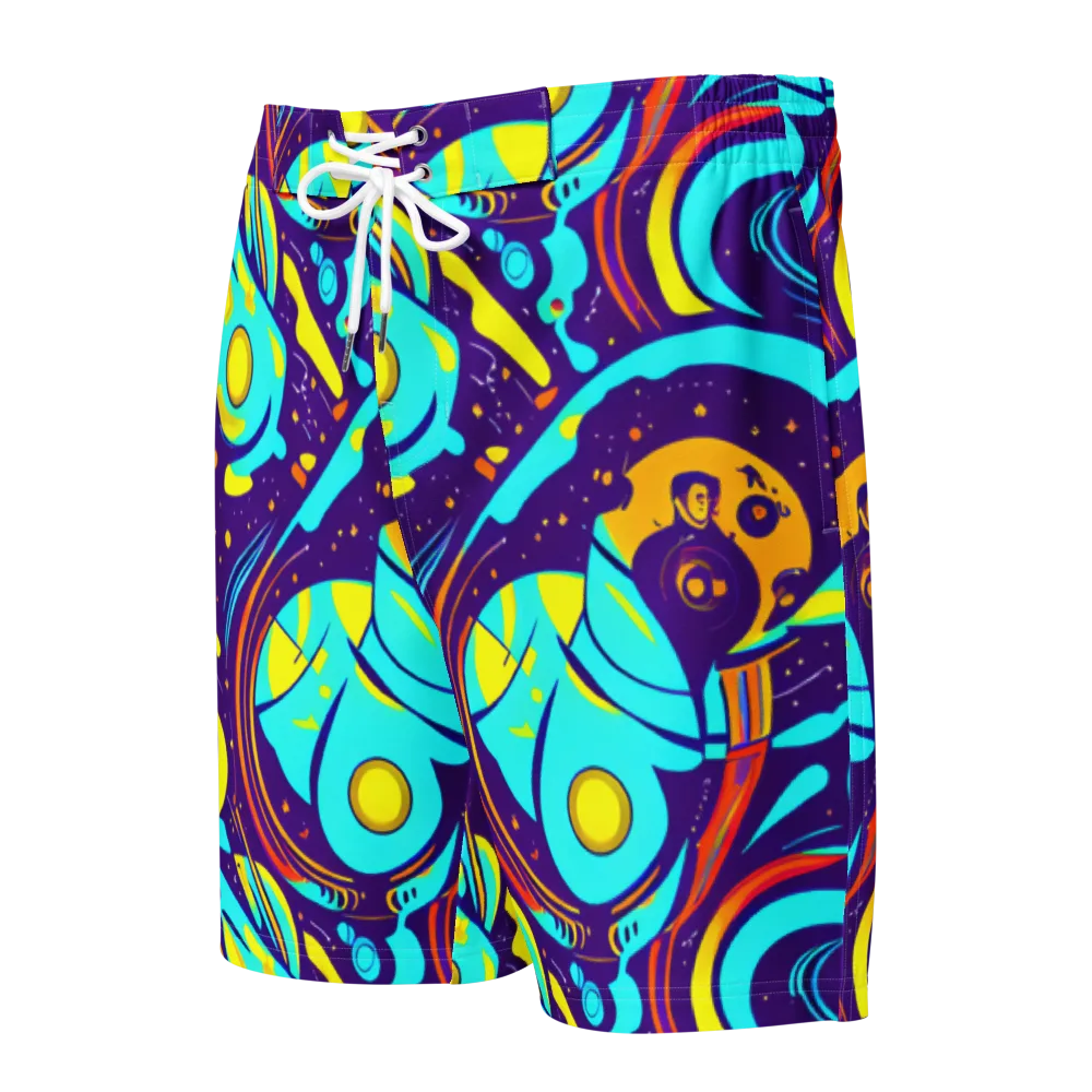 Blasted Bazaar on Men's Board Shorts — Front