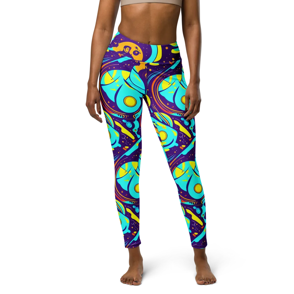 Blasted Bazaar on Yoga Leggings — Front