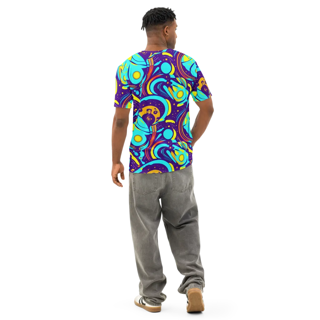 Blasted Bazaar on Men's Cotton Crew Neck T-Shirt — Back