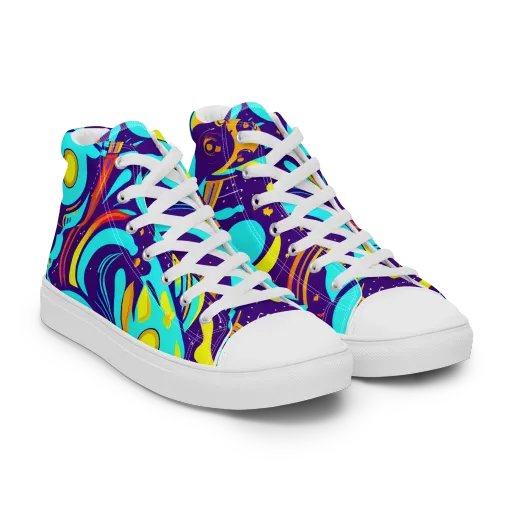 Blasted Bazaar on a Men's High Top Canvas Shoes