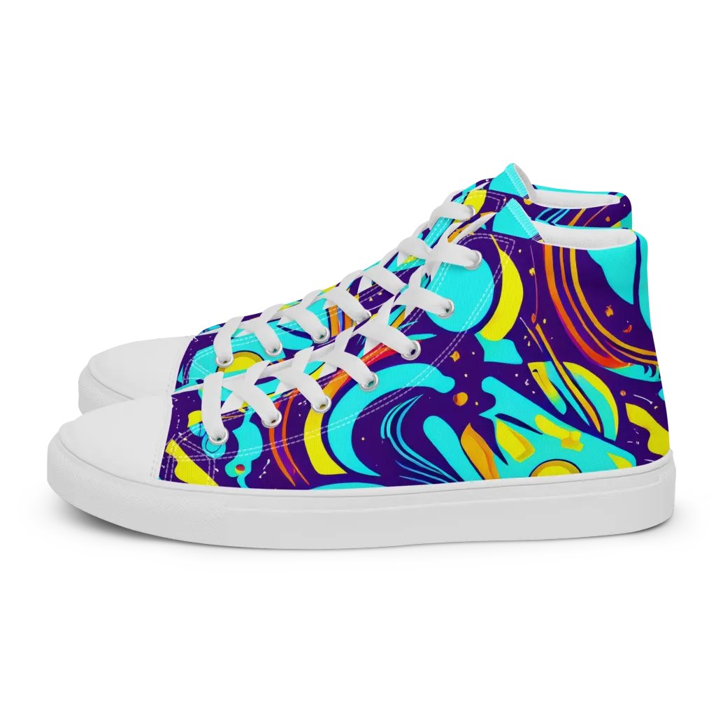 Blasted Bazaar on Men's High Top Canvas Shoes — Left