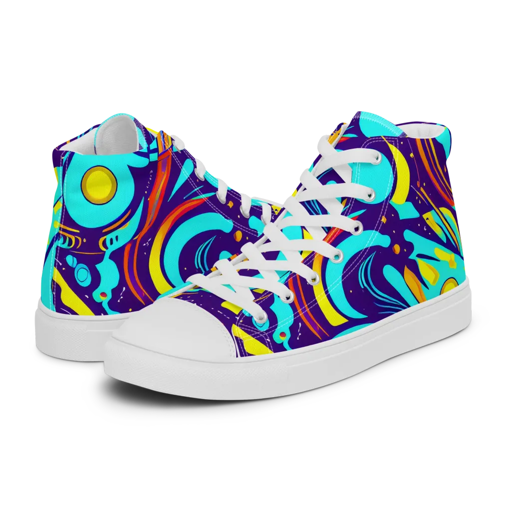 Blasted Bazaar on Men's High Top Canvas Shoes — Left