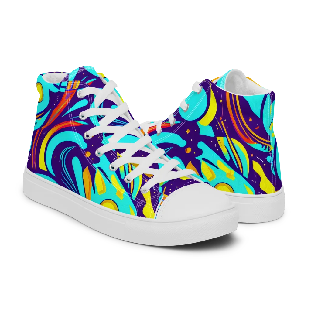 Blasted Bazaar on Men's High Top Canvas Shoes — Right