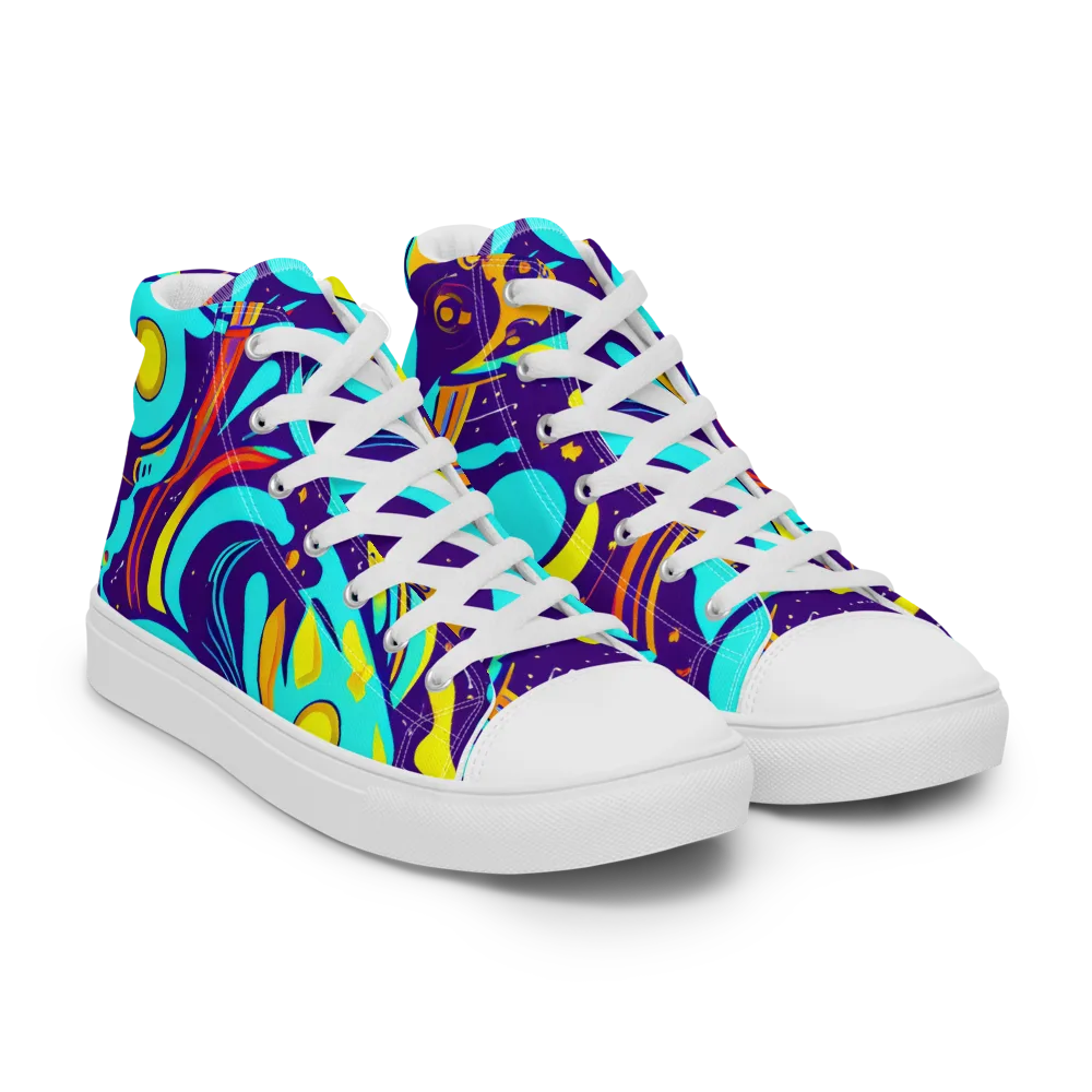 Blasted Bazaar on Women's High Top Canvas Shoes — Right Front