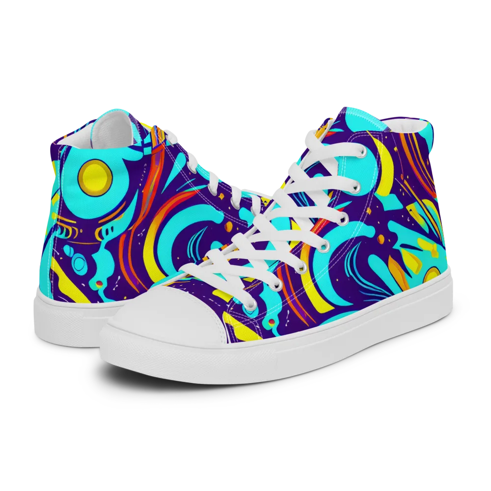 Blasted Bazaar on Women's High Top Canvas Shoes — Left