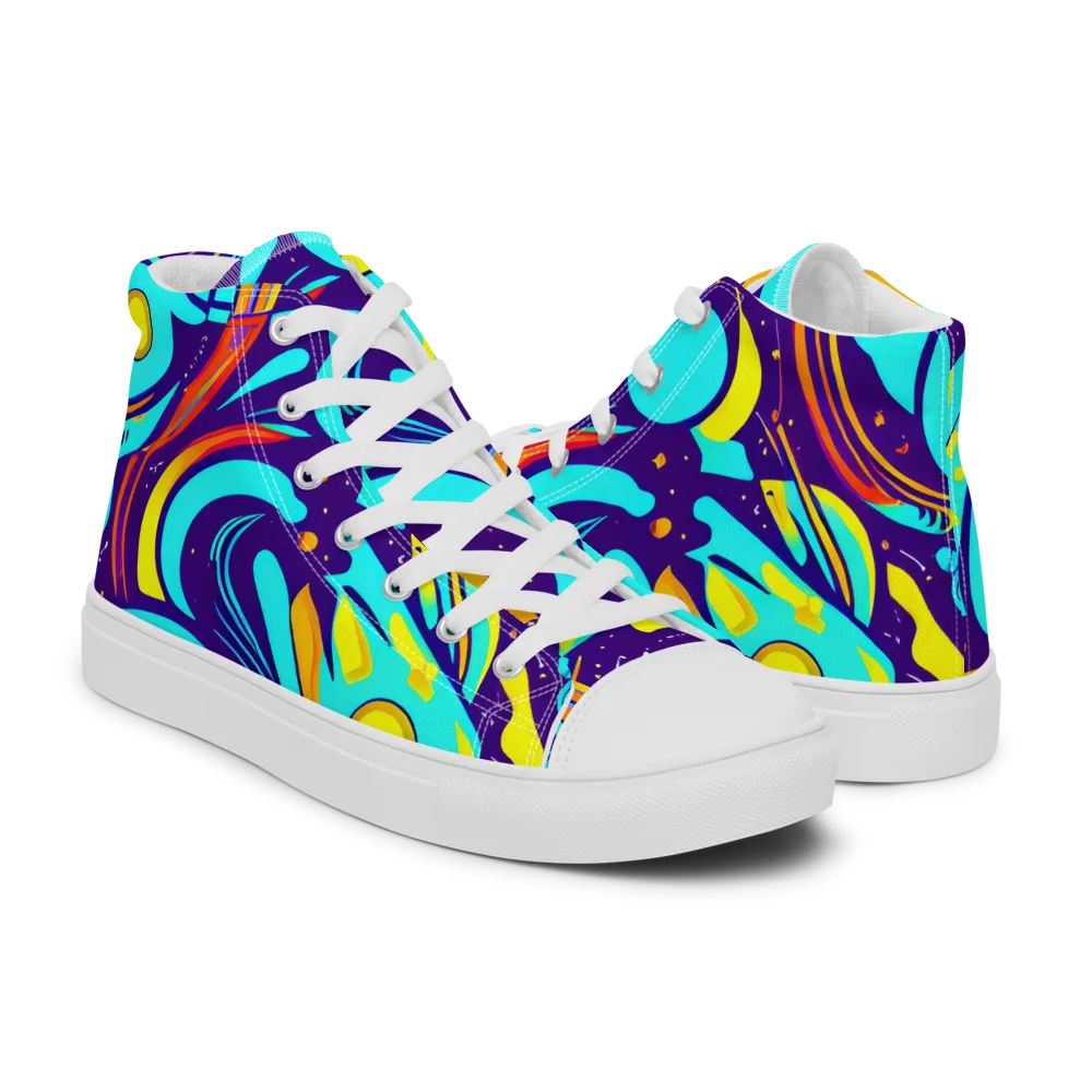 Blasted Bazaar on Women's High Top Canvas Shoes — Right