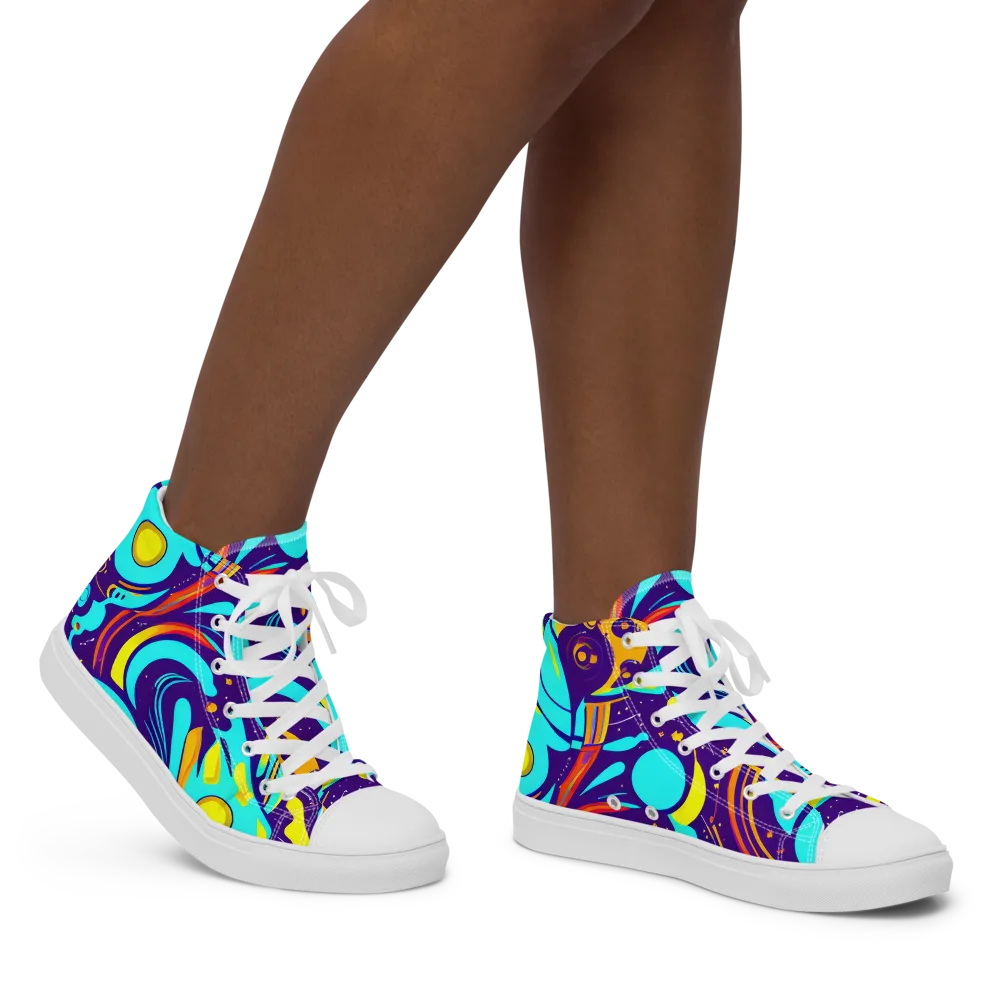 Blasted Bazaar on Women's High Top Canvas Shoes — Right