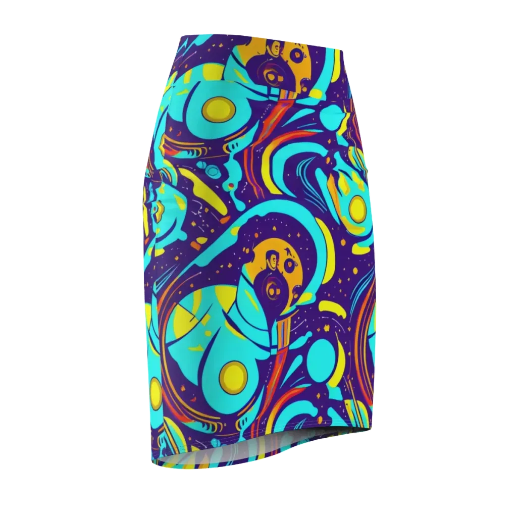 Blasted Bazaar on Pencil Skirt — Front Side