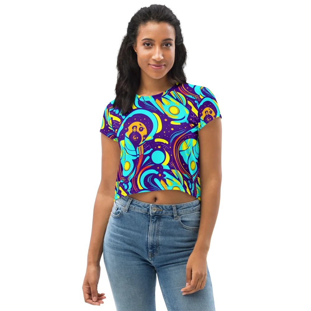 Blasted Bazaar on Crop Tee — Front