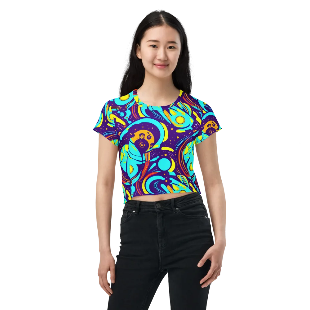 Blasted Bazaar on Crop Tee — Front