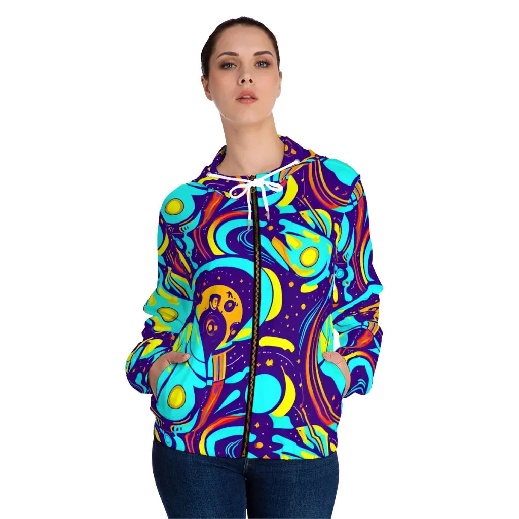 Blasted Bazaar on Women's Full-Zip Hoodie — Front On Person