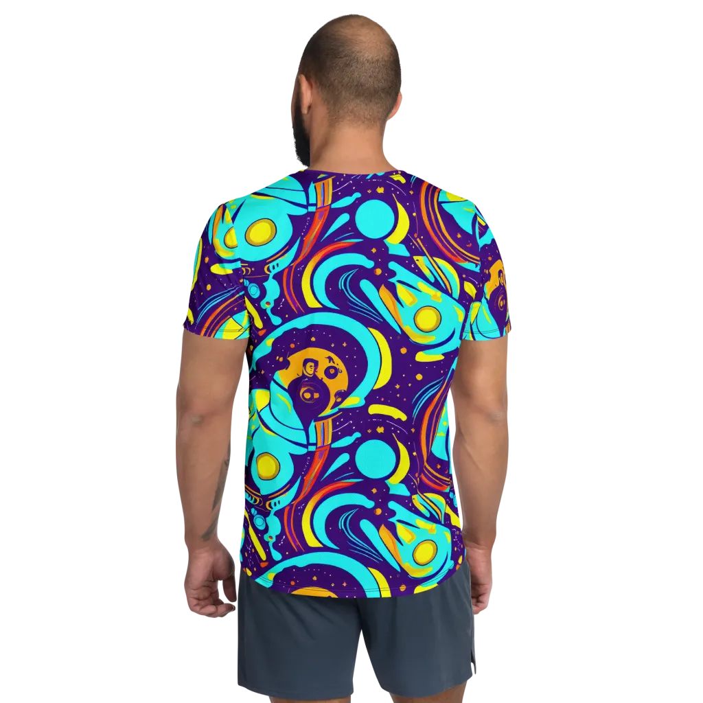 Blasted Bazaar on Men's Athletic T-Shirt — Back