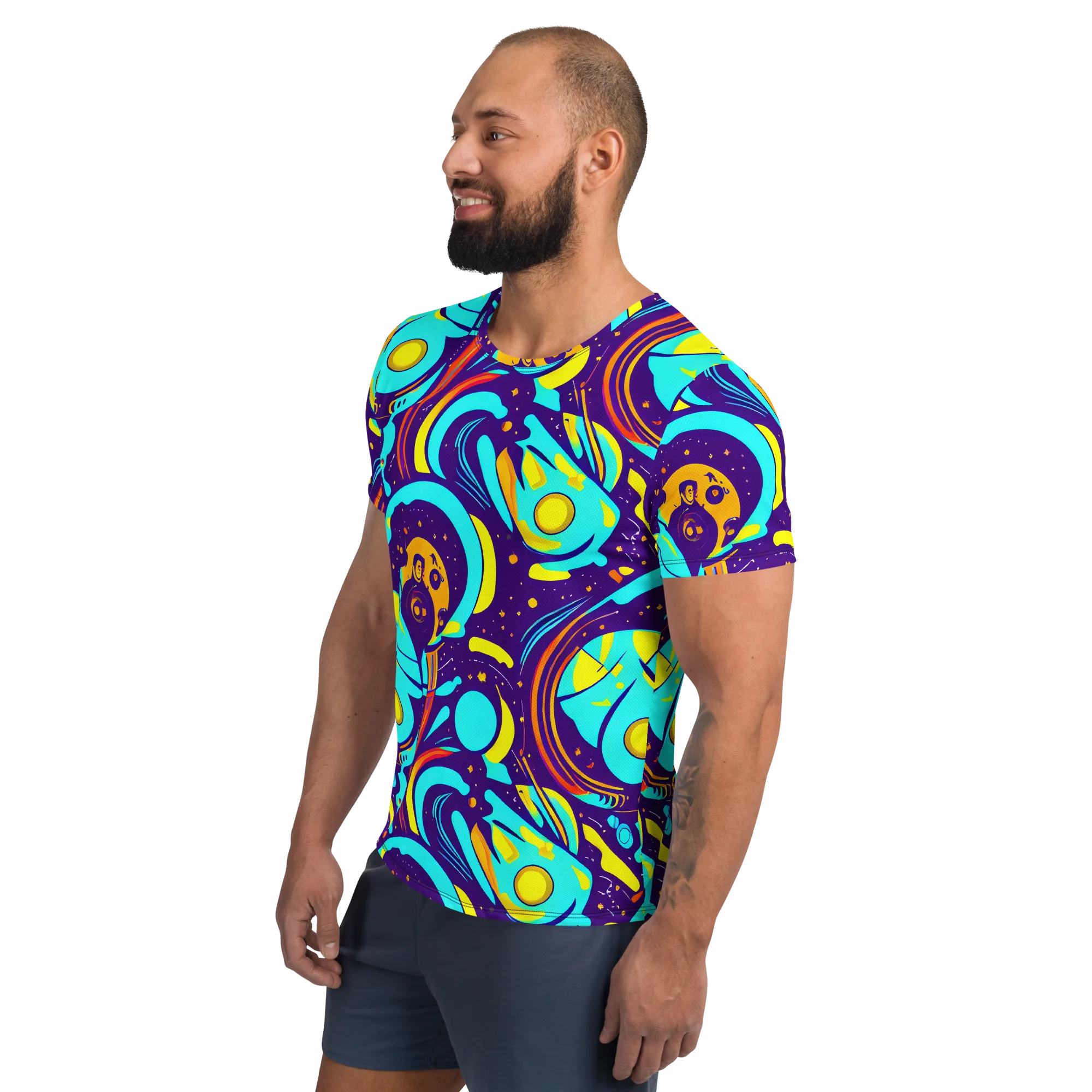 Blasted Bazaar on Men's Athletic T-Shirt — Left
