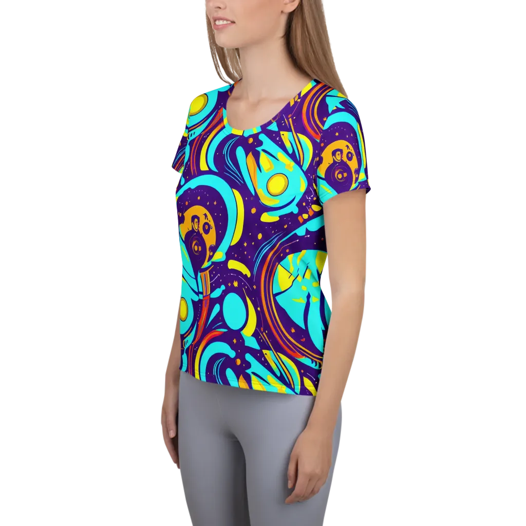 Blasted Bazaar on Women's Athletic T-Shirt — Left