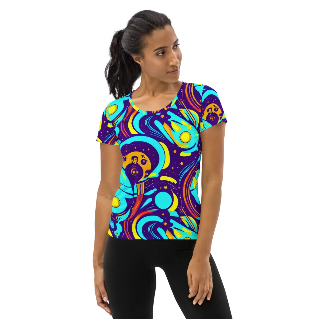Blasted Bazaar on Women's Athletic T-Shirt — Front