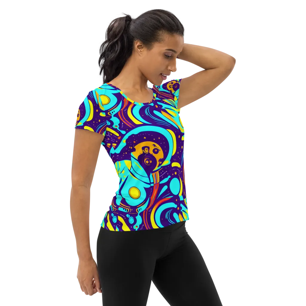 Blasted Bazaar on Women's Athletic T-Shirt — Right